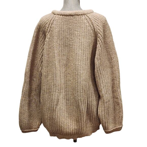 The Sweater Shop Ireland Vintage Wool Sweater O/S Oatmeal Oversize Chunky Cozy - Picture 9 of 9